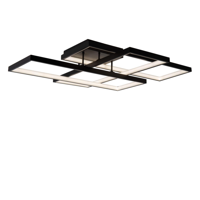 Lucide LOKERO - Flush ceiling light - LED Dim. - CCT - 1x60W 2700K/4000K - Black